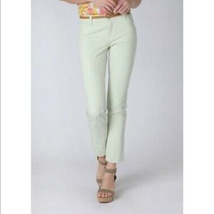 Pilcro and the letterpress mint green crop Jeans
